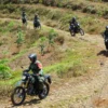 patroli jelajah hutan dengan motor trail honda crf 150 L