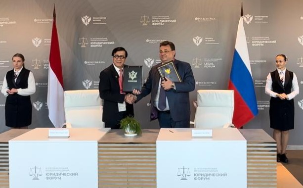 Indonesia dan Rusia Tandatangani MoU di Bidang Hukum