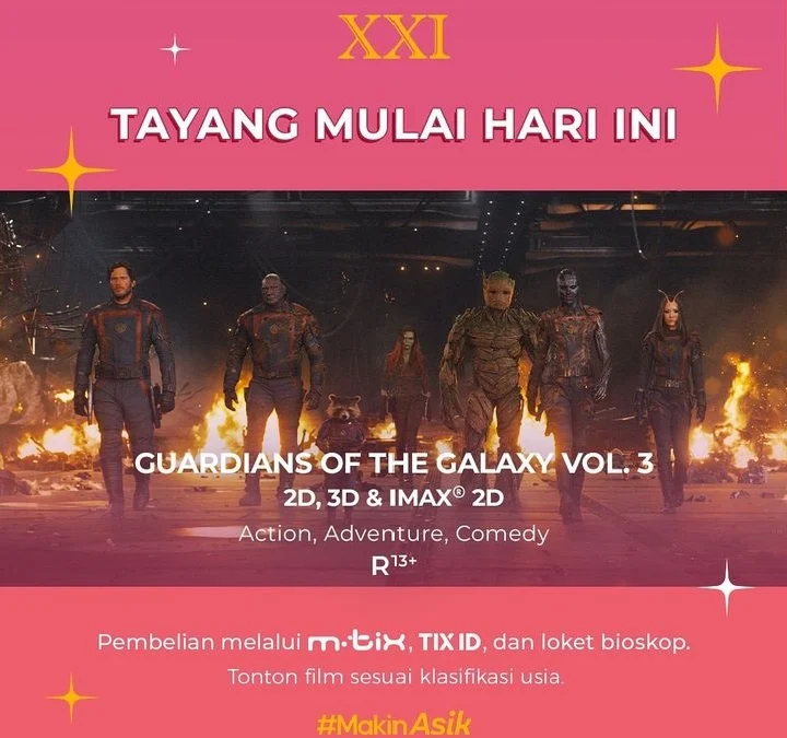 Guardians of The Galaxy Volume 3 Tayang di Bioskop Pekalongan 3 Mei 2023,