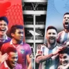 Pemain timnas Indonesia di laga melawan Argentina