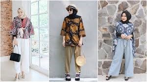Baju Batik Kombinasi Wanita
