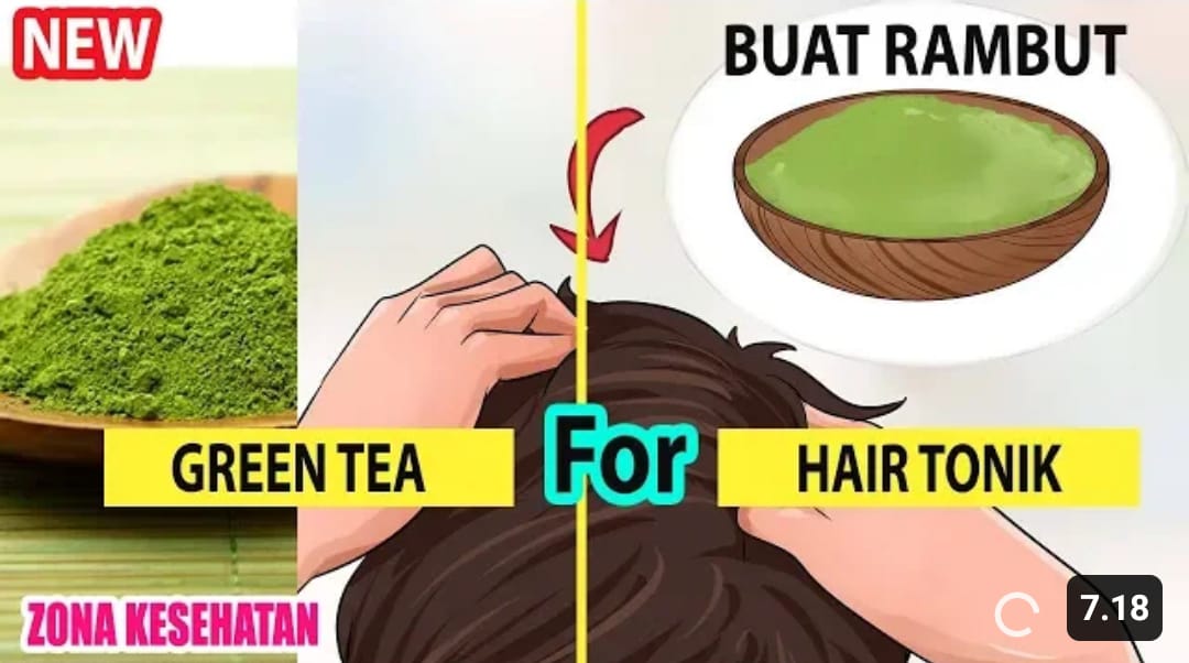 teh hijau untuk rambut uban