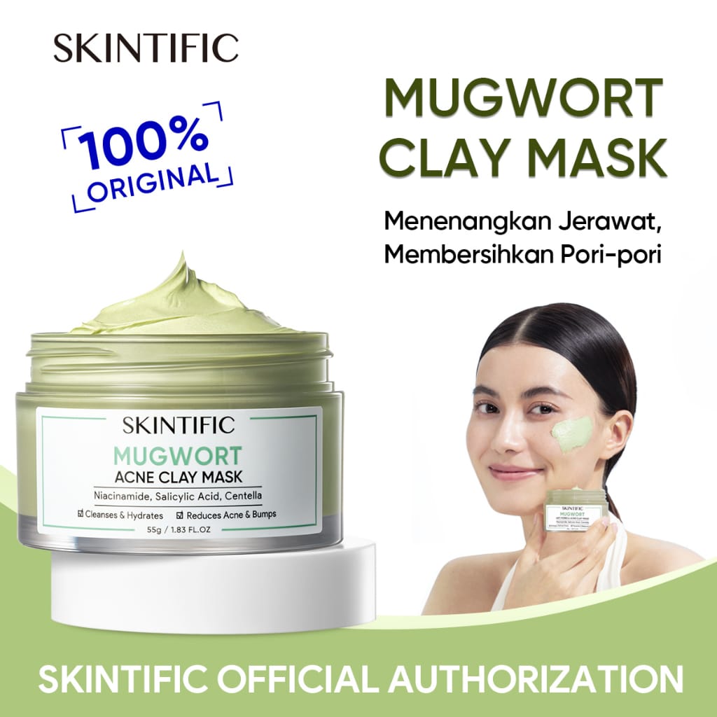 Simak 4 Manfaat Masker Skintific Mugwort Acne Clay Mask Atasi Jerawat